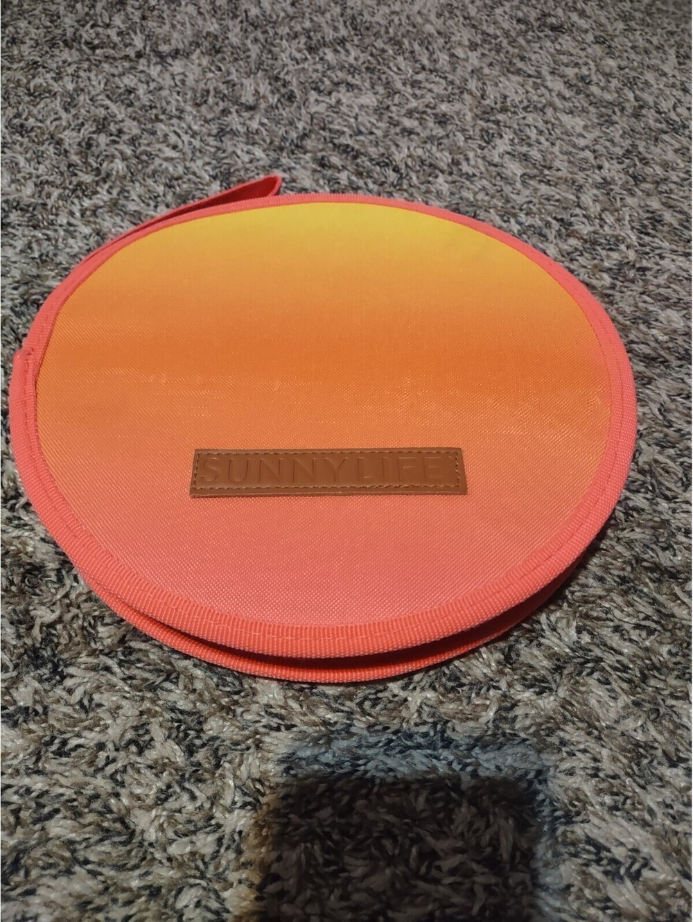 Sunny Life Picnic Set Of 2 Orange Zipper Carrying Case Camping